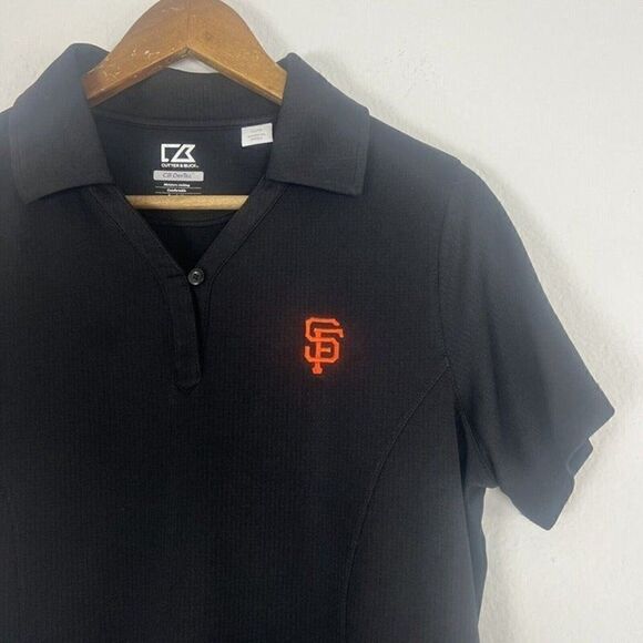 Cutter & Buck San Francisco Giants Women's CB DryTec Genre Polo Black Shirt Lrg - Picture 11 of 12